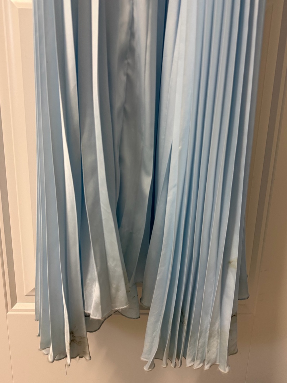 Lovers + Friends MAE Gown. Pleated Spaghetti-Strap Maxi Dress - Light Blue - Picture 5 of 7